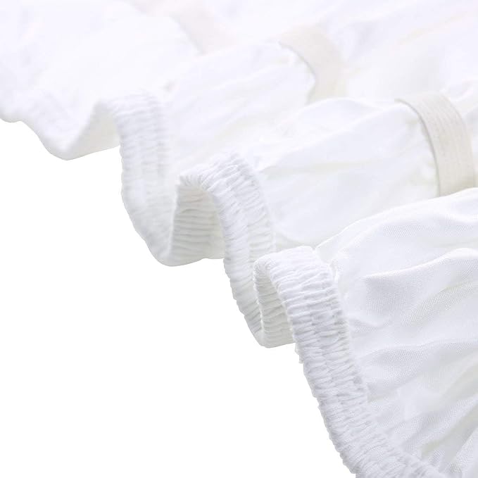 White Drona Bedding Wrap Around Bed Skirts - Image 4