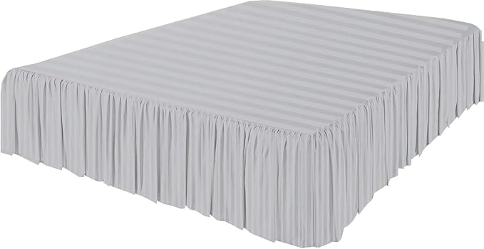 KRISHNA Ruffled Bed Skirt with Split Corners Queen, 100% Microfiber Hotel - Image 2