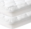 Pack and Play Mattress Pad Protector 2 Pack Waterproof, Cotton Fabric Absorbent by Moonsea