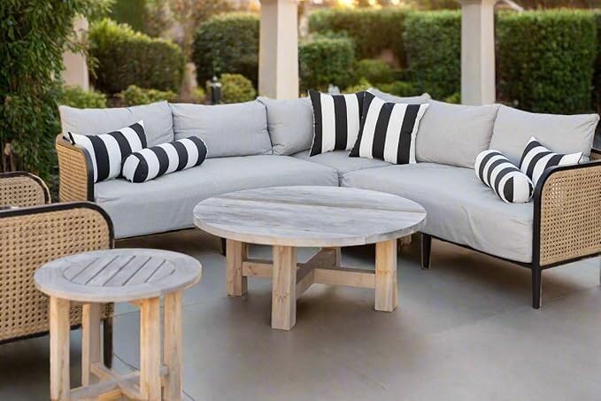 RSH DECOR: Square Throw Pillows Set of 2 | 17” x 17” | All-Weather Spun Fabric - Image 4