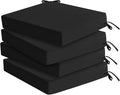 Outdoor Chair Cushions Set of 4: Waterproof & Fade Resistant Seat Cushion by SUMMSUN