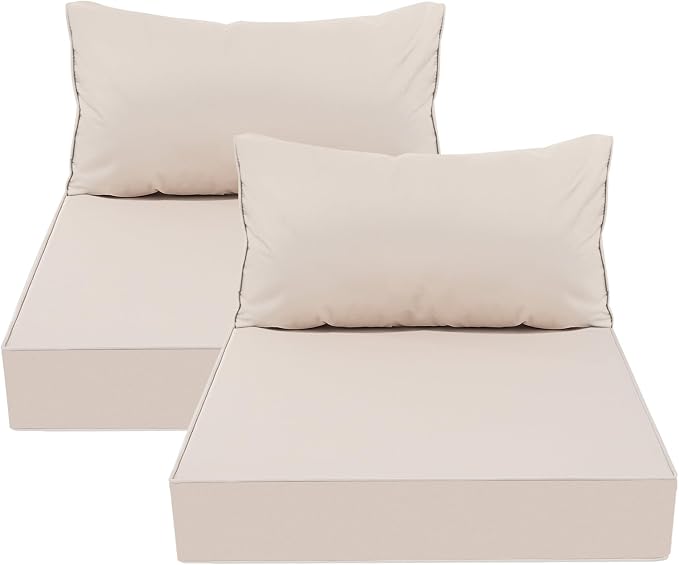 AAAAAcessories Outdoor Deep Seat Cushions, Waterproof, Fade-Resistant Patio by AAAAAcessories