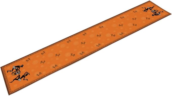 African Ethnic Table Runner Azteca Abstract Cultural Black People Folk Graphic - Image 3