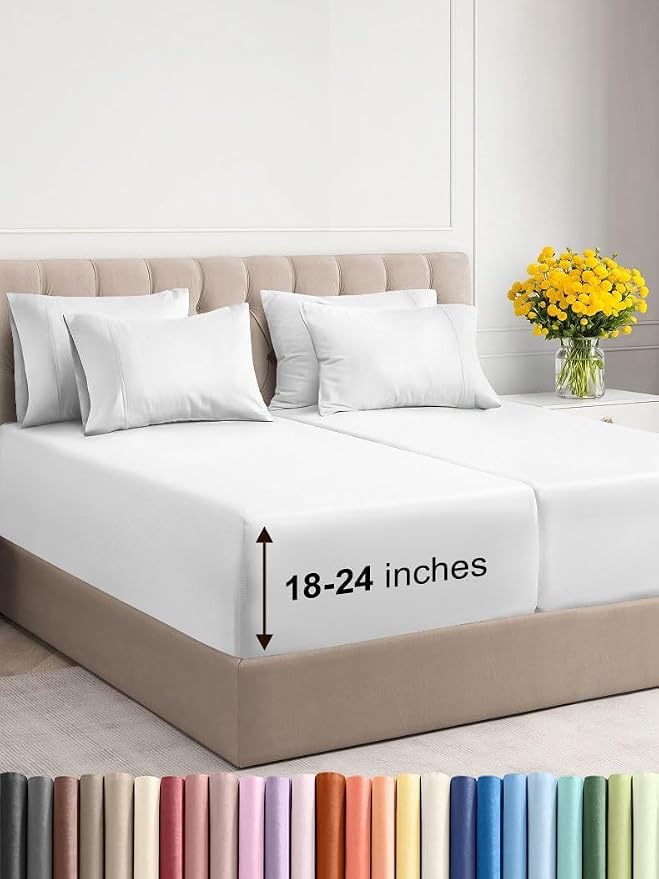 Extra Deep Split King Sheet Set by CGKUnlimited
