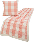The HomeCentric King/Queen/Twin Peach Pink Decorative Queen 74"x18" Bed Runner by TheHomeCentric