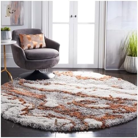 SAFAVIEH Horizon Shag 800 Collection Round Rug - Image 2