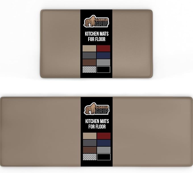 GORILLA GRIP 2 Pack Comfortable Cushioned Kitchen Mats by GorillaGrip