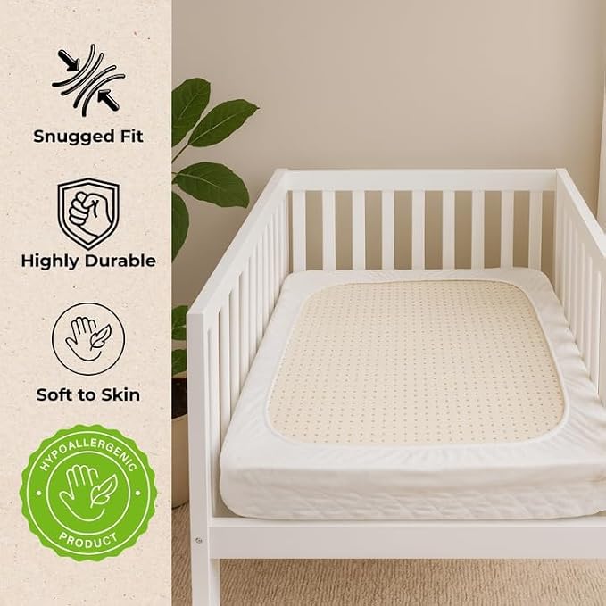 Organic Cotton Crib Mattress Protector - Image 3