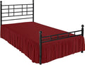 Ruffle Bed Skirt with Split Corners, Microfiber Dust Ruffled by Non-StickyCotton