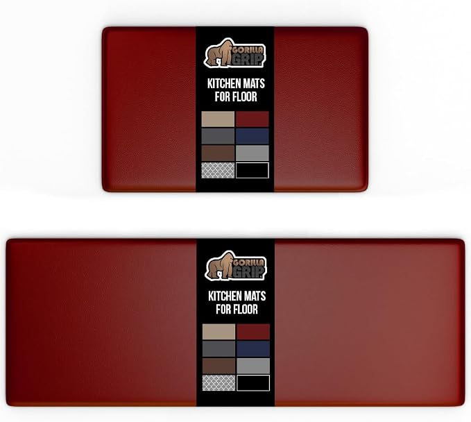 GORILLA GRIP 2 Pack Comfortable Cushioned Kitchen Mats by GorillaGrip