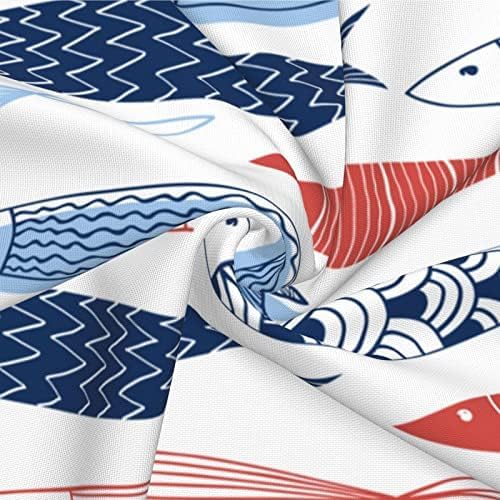bassyil Fish Throw Pillow Covers Decorative Linen Pillow Cases Set of 2 Square - Image 4