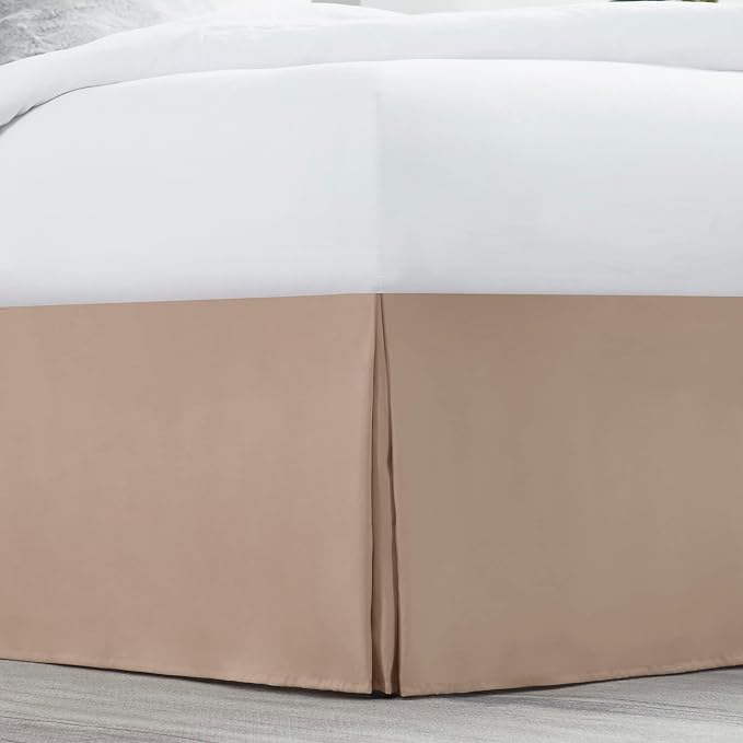 Nestl Taupe Bed Skirt Cal King Size - Image 2