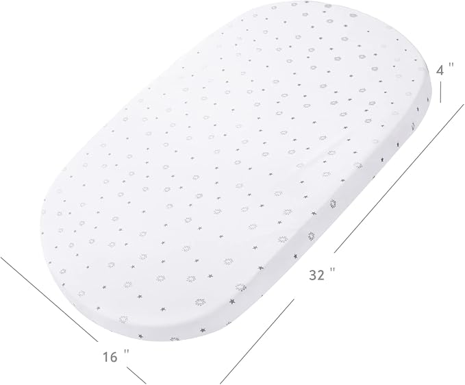 Bassinet Sheets Fit for Simmons Kids City, Ingenuity Dream&Grow, Dream On Me - Image 4