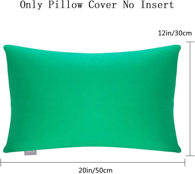 4-Pack 100% Cotton Lumbar Comfortable Solid Decorative Throw Pillow Case - Image 2