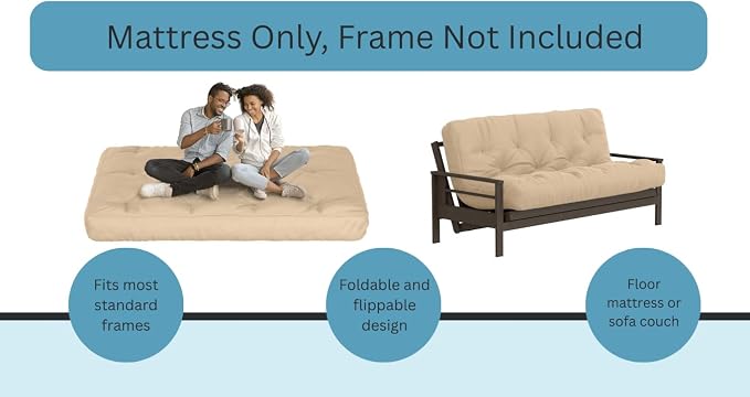 Royal Sleep Products by The Futon Factory 6 inch Memory Foam Futon Mattress - Image 6