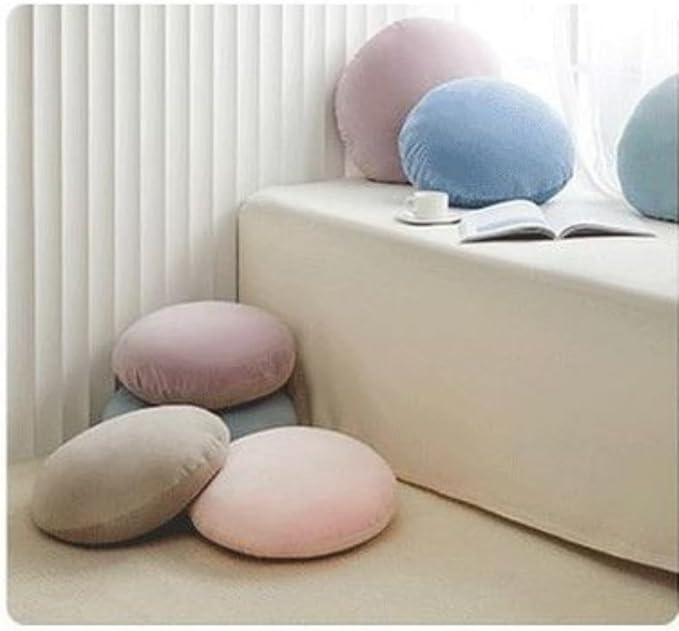 MOJUN Round Throw Pillow, Light Coffee - Image 4