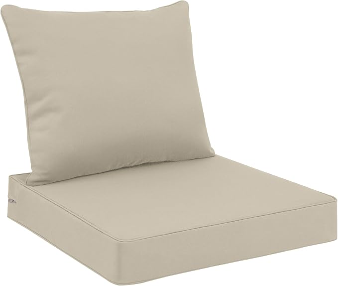 Favoyard Outdoor Seat Cushion Set 22 x 22 Inch Waterproof & Fade Resistant by OutdoorFurnitureAccessories
