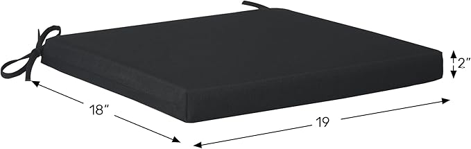 WestinTrends Solace Outdoor Patio Kitchen Dining Chair Square Seat Cushions Set - Image 3