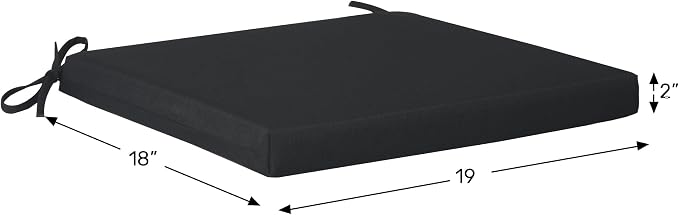 WestinTrends Solace Outdoor Patio Kitchen Dining Chair Square Seat Cushions Set - Image 3