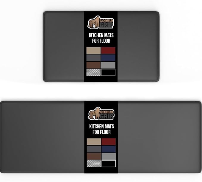 GORILLA GRIP 2 Pack Comfortable Cushioned Kitchen Mats by GorillaGrip