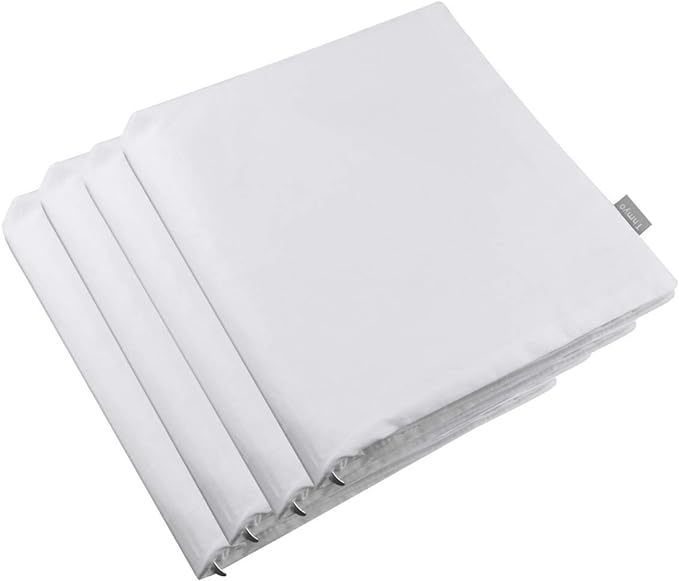 Thmyo 4-Pack 100% Cotton Comfortable Solid Decorative Throw Pillow Case Square by Thmyo