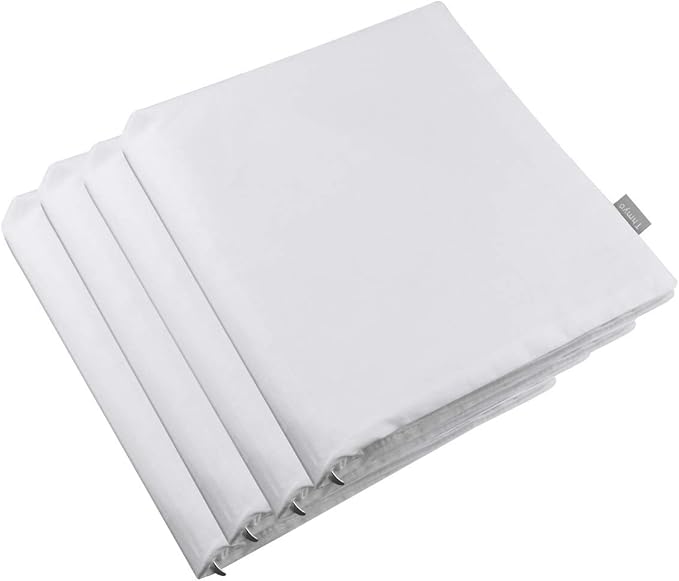 Thmyo 4-Pack 100% Cotton Comfortable Solid Decorative Throw Pillow Case Square by Thmyo