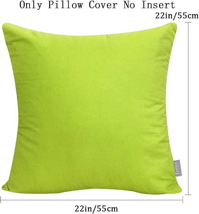 4-Pack 100% Cotton Comfortable Solid Decorative Throw Pillow Case, Thmyo Square - Image 2