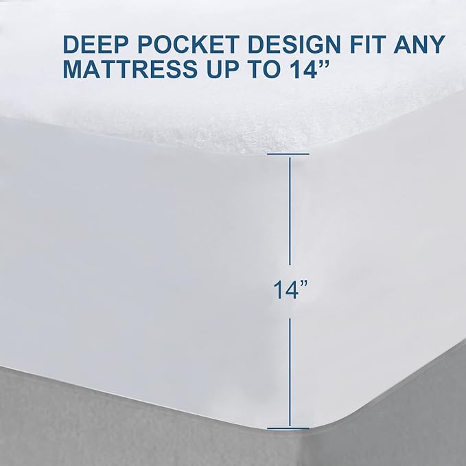 Waterproof Mattress Protector Twin Size, Mattress Cover Protector, Smooth Top - Image 5