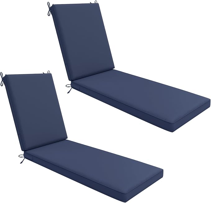 AAAAAcessories Outdoor Chaise Lounge Cushions, Waterproof, Fade-Resistant Patio by AAAAAcessories