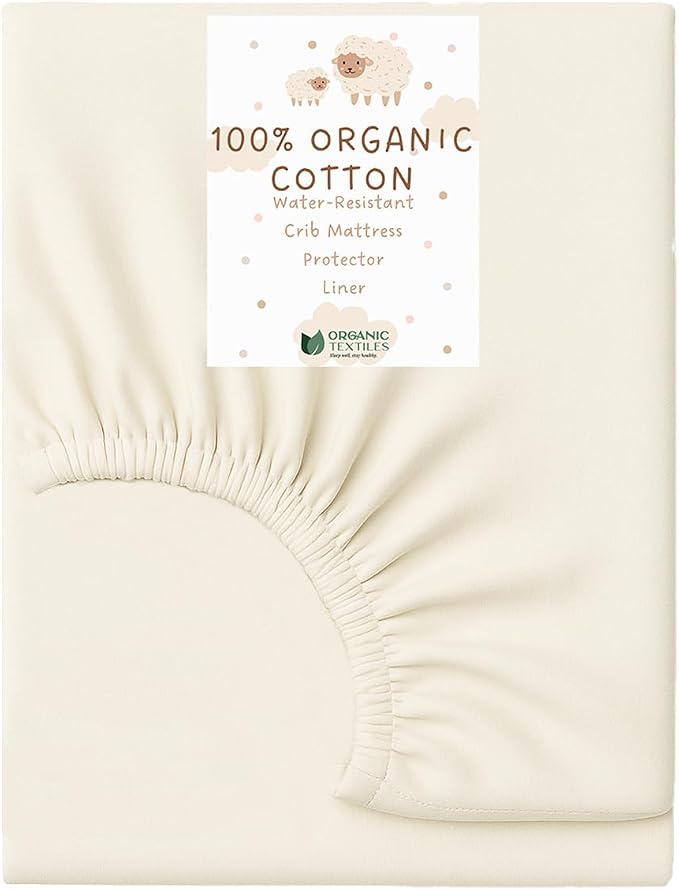 Organic Cotton Crib Mattress Protector by OrganicTextiles
