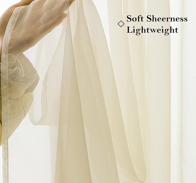 PI Sheer Short Curtains Lightweight - Image 3