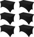 6-Pack Premium Black Spandex Tablecloths by DailySet
