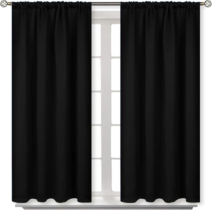 BGment Rod Pocket Blackout Curtains 48 Inch Length by BGment