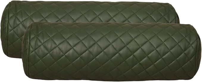 Neck Roll Pillow Cushion Cover, 14x5 Inch Full Moon Round Bolster Pillow Case by Ganloz