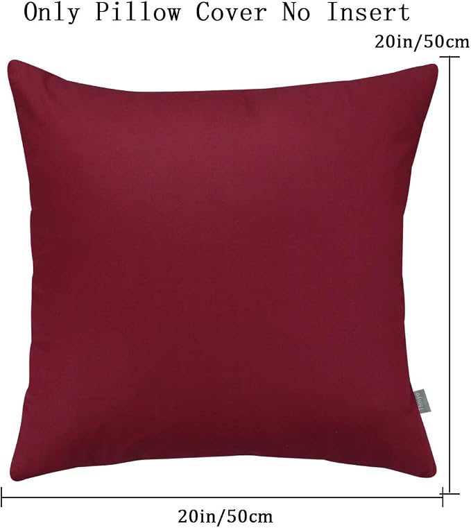 4-Pack 100% Cotton Comfortable Solid Decorative Throw Pillow Case Square - Image 5