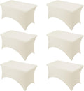 6-Pack Premium Cream Spandex Tablecloths by DailySet