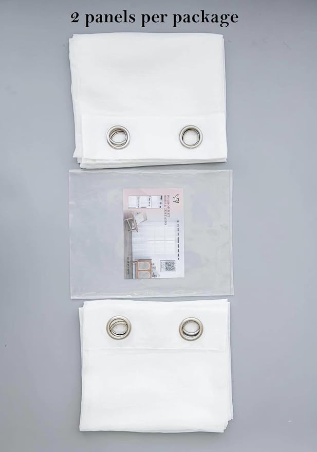 PI Grey Sheer Curtains 84 Inches Long - Image 7