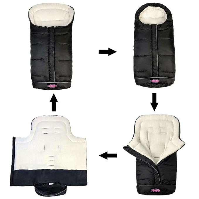 Go 3-Seasons Water Repellent Stroller Footmuff, Baby Cozy Toe Pushchair - Image 2
