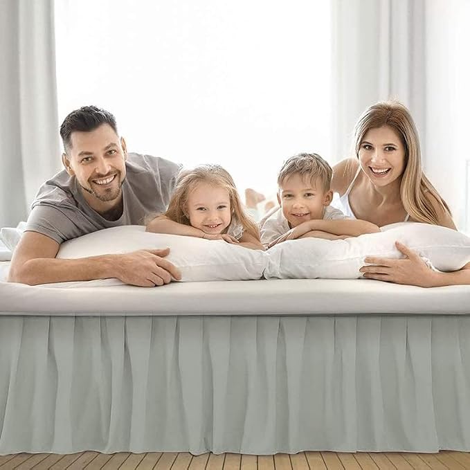 Ruffle Bed Skirt with Split Corners, Microfiber Dust Ruffled - Image 6