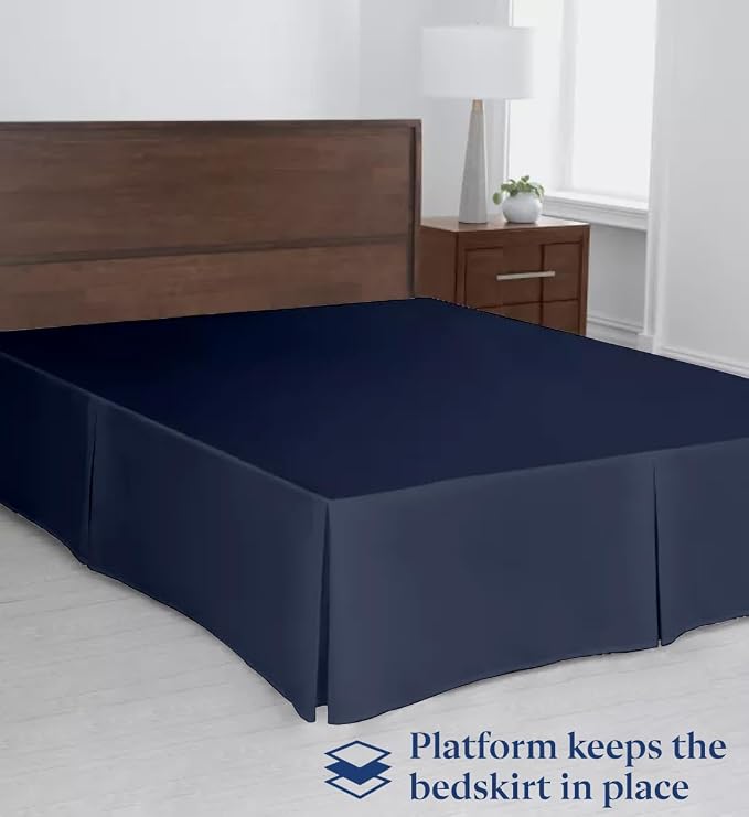 SKY BEDDINGS Luxury Pleated Queen Bed Skirt - Image 3