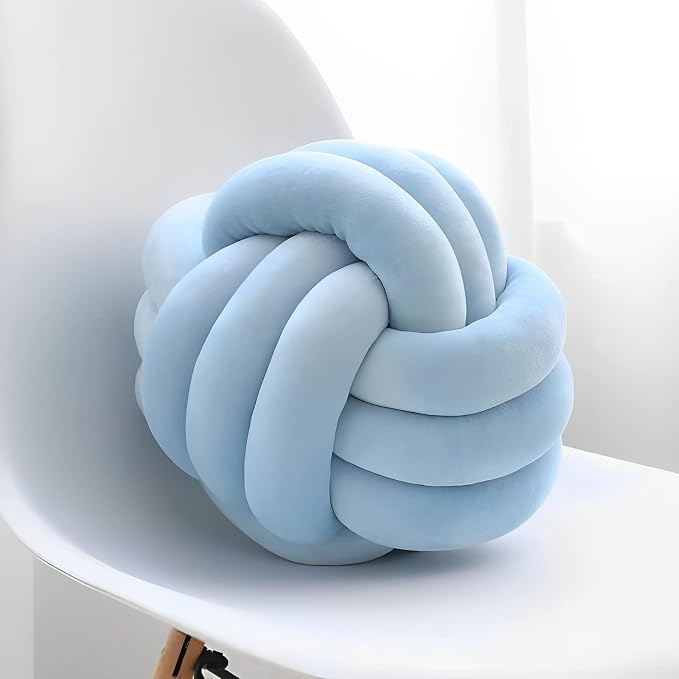 Knot Ball Pillows, Round Throw Pillow Cushion Home Decoration Soft Plush Pillow - Image 2