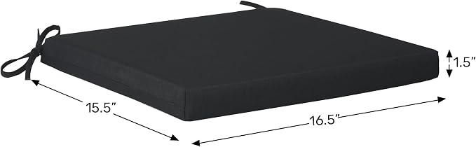 WestinTrends Solace Outdoor Patio Kitchen Dining Chair Square Seat Cushions Set - Image 3
