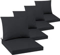 Outdoor Seat Cushion Set 24 x 24 In, Water-Resistant & Fade-Resistan, Patio by Unknown