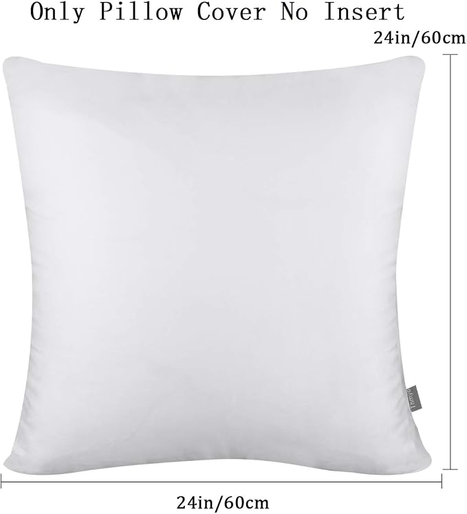 Thmyo 4-Pack 100% Cotton Comfortable Solid Decorative Throw Pillow Case Square - Image 2