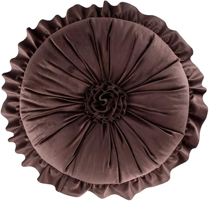 S SSOY Velvet Ruffle Pillow by S_SSOY