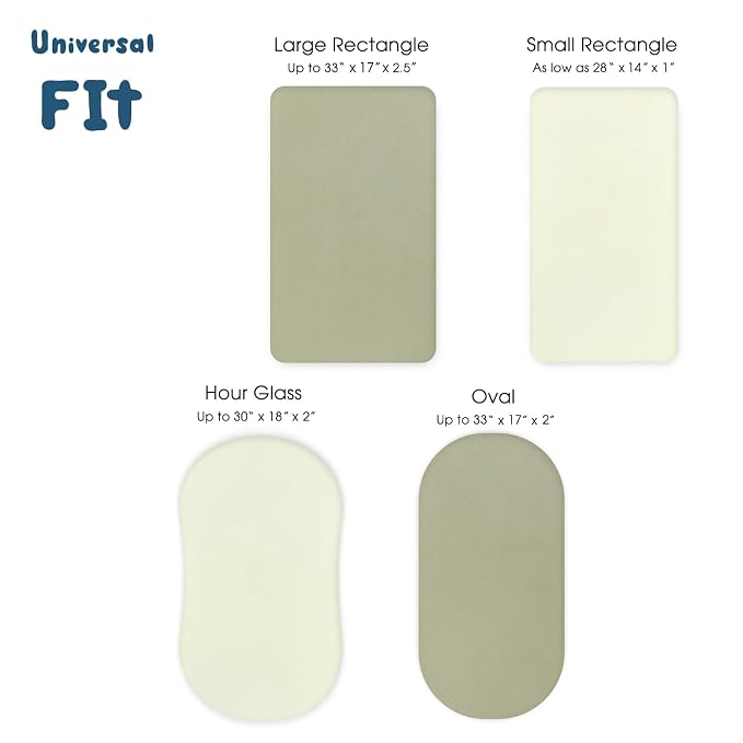 GRSSDER Stretchy Ultra Soft Fitted Bassinet Sheet 2 Pack, Universal Fit - Image 4