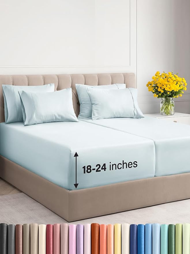 Extra Deep Split King Sheet Set by CGKUnlimited