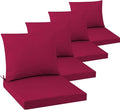 Outdoor Seat Cushion Set 24 x 24 In, Water-Resistant & Fade-Resistan, Patio by Unknown