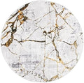 SAFAVIEH Amelia Collection 3' Round Grey/Gold ALA293G Modern Abstract by SAFAVIEH