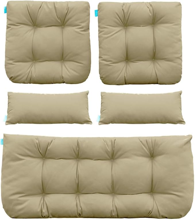 QILLOWAY Outdoor Patio Wicker Seat Cushions Group Loveseat/Two U-Shape/Two by QILLOWAY